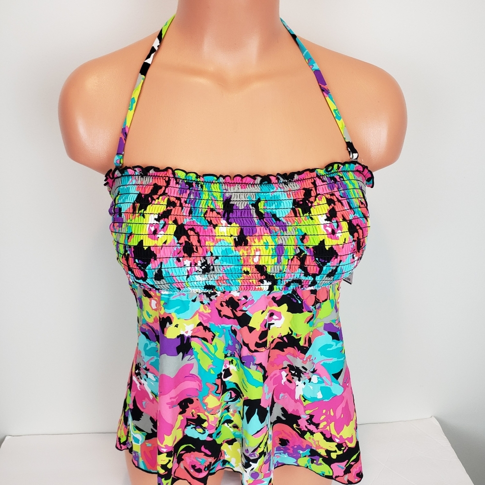 NWT Kenneth Cole Bandeau Tankini Size Small